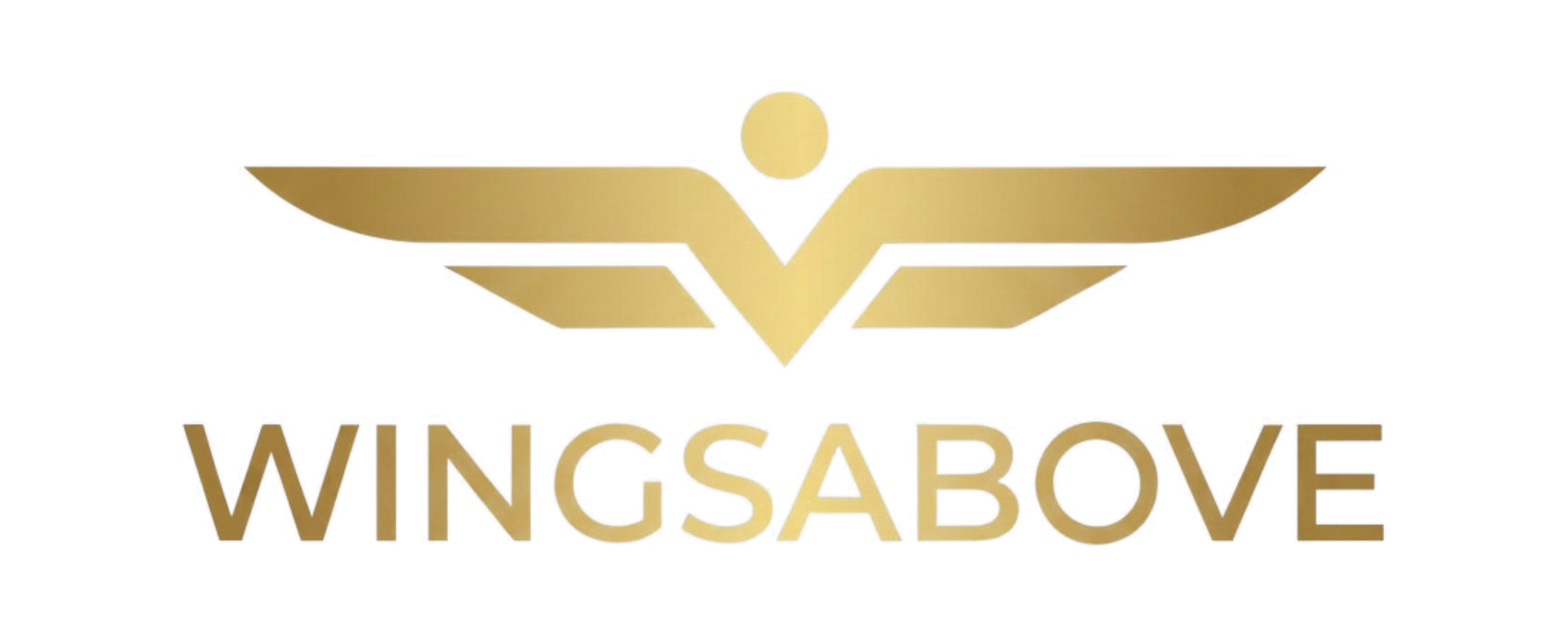 WingsAbove gold logo on white background